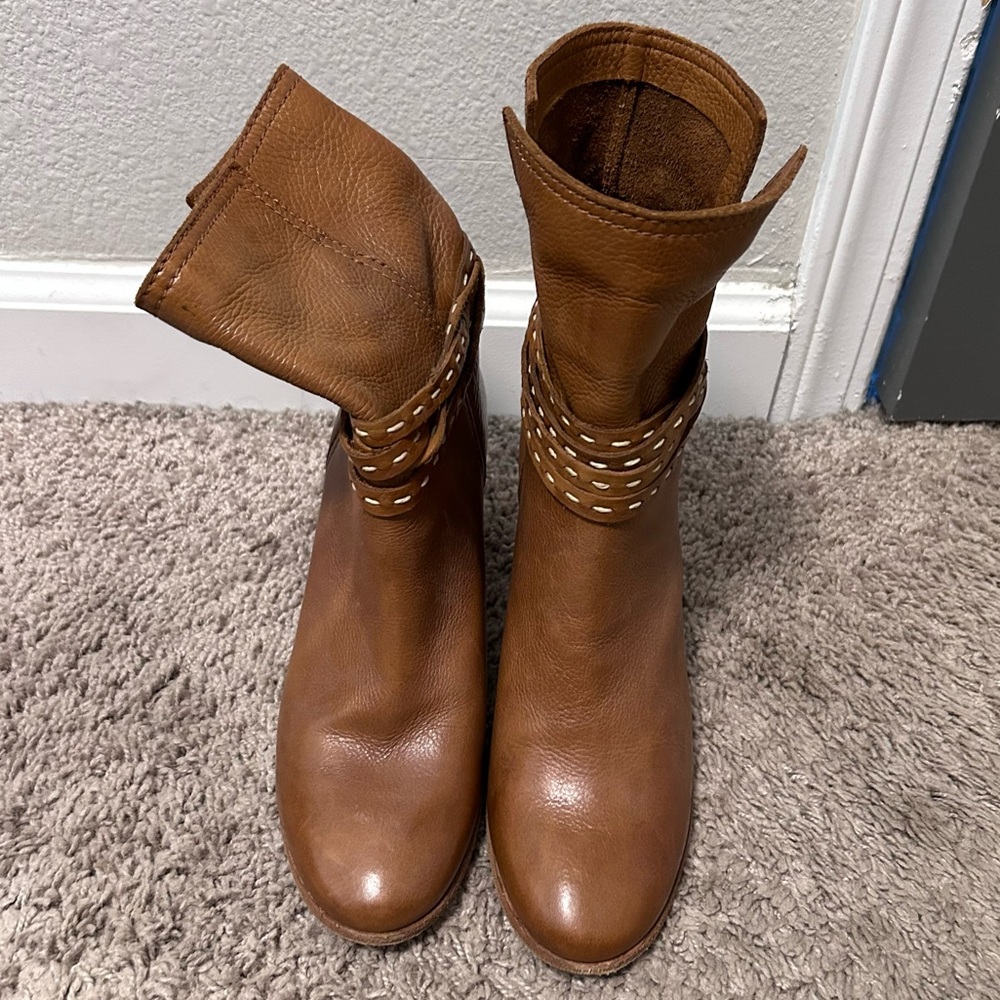 Frye brown leather booties excellent condition size 7 - Picture 5 of 11